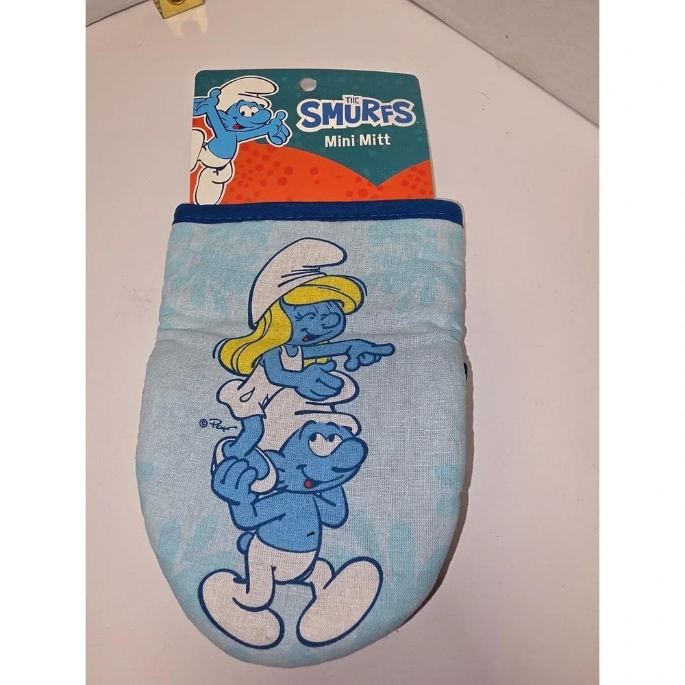 officially licensed The Smurfs kitchen oven mitt pinch mitt towel Smurfette